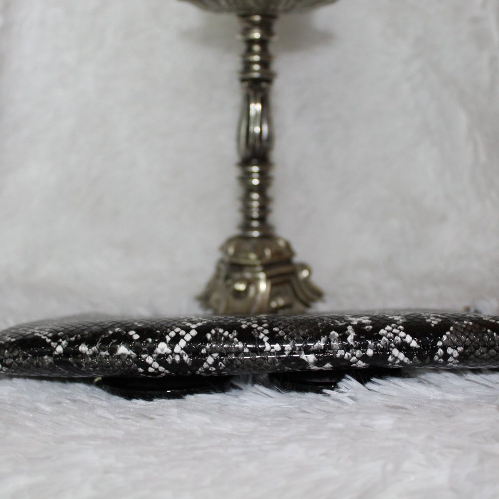 Faux Leather Python Print Wristlet - image 6